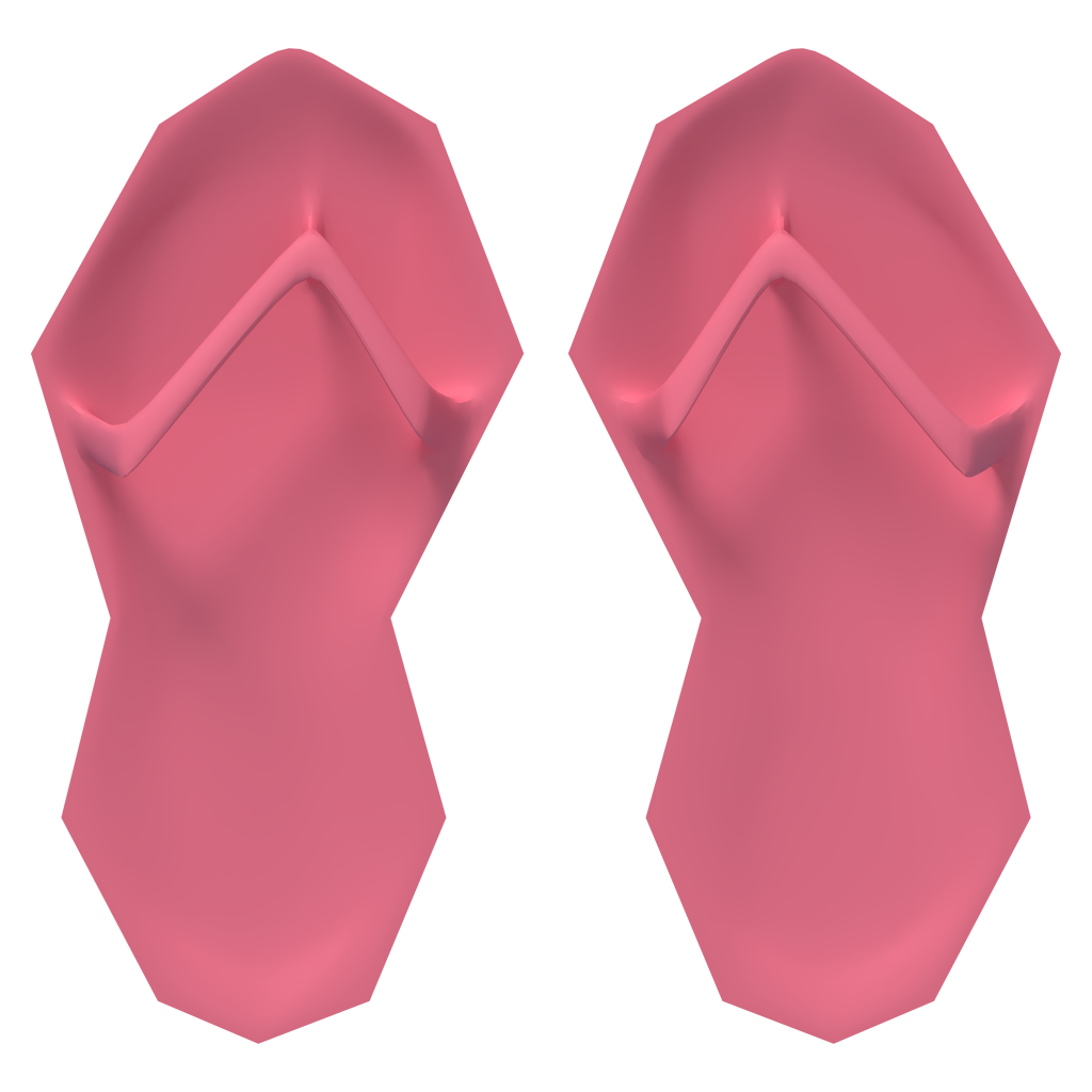 A pair of Kids Pink Flips in kids sizes